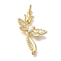 Стойка металлическая латунная микропрофилированная кубическая циркония подвески, без кадмия и без свинца, долговечный, стрекоза с розой