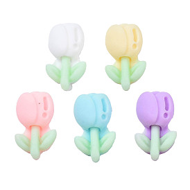 Непрозрачные кабошоны из смолы, цветок