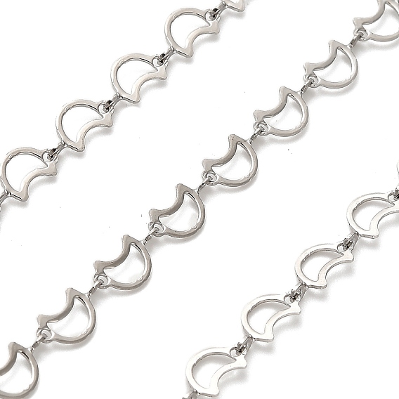 304 цепи с лунными звеньями из нержавеющей стали, несварные
