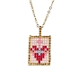 304 Stainless Steel Cable Chain, Glass Seed Bead Pendant Necklaces