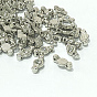 Alloy Grade A Rhinestone Bar Spacers, Two Holes, 8x17x5.8mm, Hole: 1.6mm