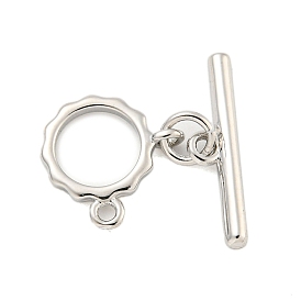 Brass Toggle Clasps, Flower