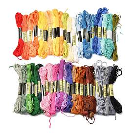 6-слойная хлопковая нить для вышивания, нитки для вышивки крестиком, для шитья своими руками