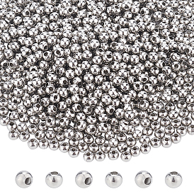 1000pcs 304 perles en acier inoxydable, ronde