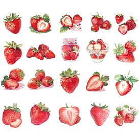 Strawberry Paper Stickers, for Scrapbooking, Travel Diary Craft