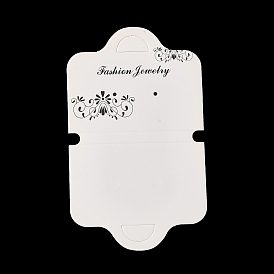 Сложите картонные бумажные карточки с цветочным принтом для ювелирных изделий для хранения ожерелья и браслета