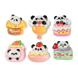 Desserts Theme Opaque Resin Decoden Cabochons, Panda