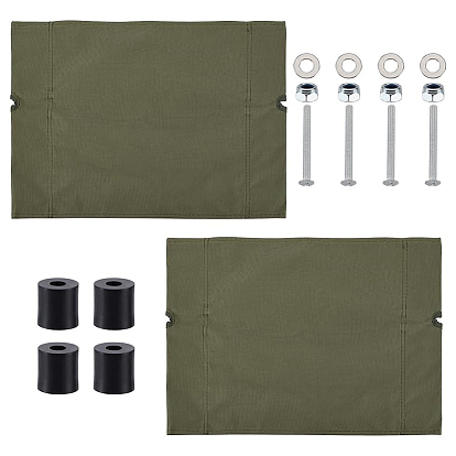 2 шт. ткань для замены стульев из ткани Оксфорд, прямоугольные, с 2 комплектами железных винтовых соединений