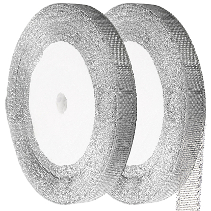 2рулоны блестящей металлической ленты, блеск ленты, для подарочных коробок