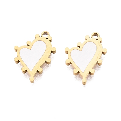 304 нержавеющей стальной эмали подвески, сердце прелести, ионное покрытие (ip), долговечный, золотые