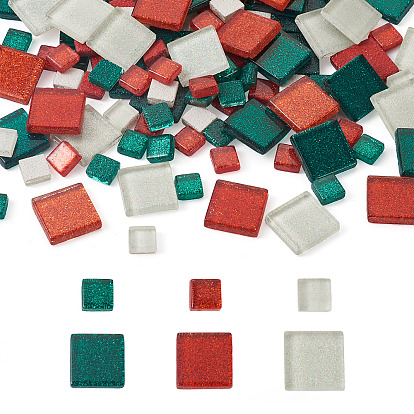 272шт 2 стиль квадратные прозрачные стеклянные кабошоны, мозаичные плитки, для украшения дома или поделок