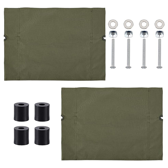 2 шт. ткань для замены стульев из ткани Оксфорд, прямоугольные, с 2 комплектами железных винтовых соединений