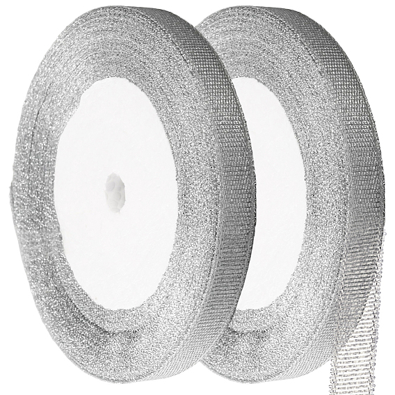 2рулоны блестящей металлической ленты, блеск ленты, для подарочных коробок