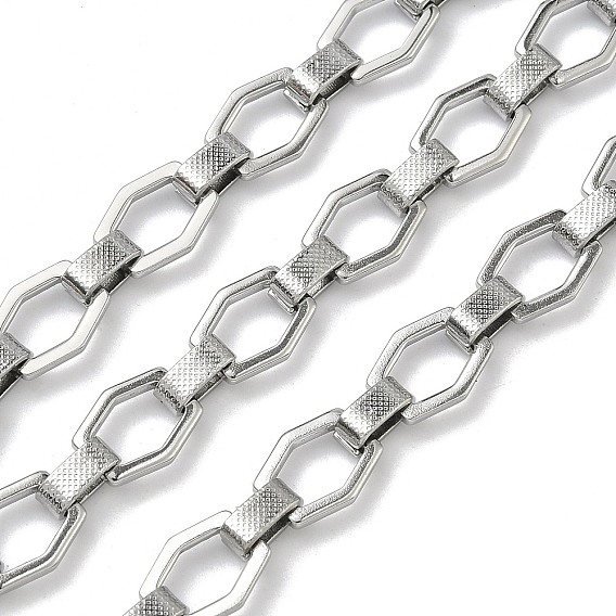 Ручная работа 304 цепочки из нержавеющей стали с восьмиугольными звеньями, несварные, с катушкой