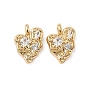 Латунные микропаве прозрачные кубические циркониевые подвески, сердце