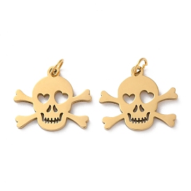 Ионное покрытие (ip) 304 подвески из нержавеющей стали, с целью перехода в кольце, лазерная резка, очарование черепа