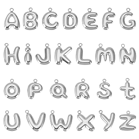 26 шт. 26 стили 304 подвески с инициалами из нержавеющей стали, ионное покрытие (ip)