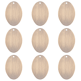 Brass Pendants, Stamping Blank Tag, Long-Lasting Plated, Oval