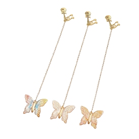 3шт. бабочка акрил и сплав музыкальная нота гитара подвеска закладка, с латунным кабельных цепей