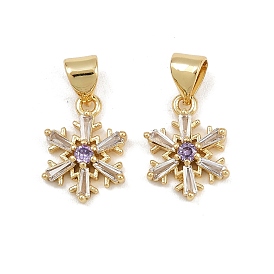 Латунные микро проложить кубического циркония прелести, снежинка