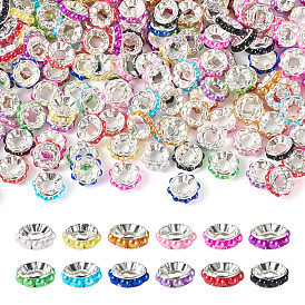 200шт. латунные европейские бусины, с пластиковой имитацией жемчуга из АБС, бусины с большим отверстием, плоско-круглые