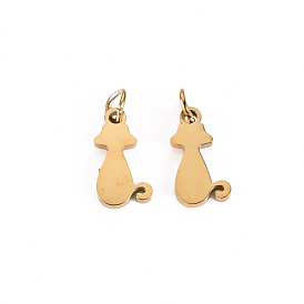 304 encantos de acero inoxidable, con anillos de salto, Corte con laser, gato