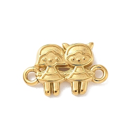 304 подвески-соединители из нержавеющей стали в виде двух девочек