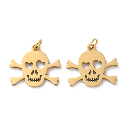 Ионное покрытие (ip) 304 подвески из нержавеющей стали, с целью перехода в кольце, лазерная резка, очарование черепа