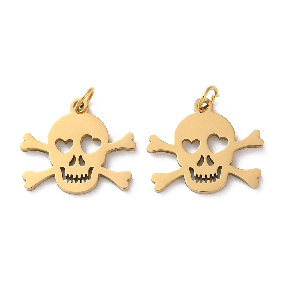 Ионное покрытие (ip) 304 подвески из нержавеющей стали, с целью перехода в кольце, лазерная резка, очарование черепа