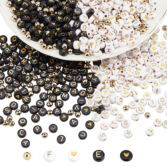 Opaque Acrylic Beads, Metal Enlaced, Horizontal Hole