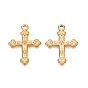 PVD Vacuum Plating 201 Stainless Steel Pendants, Cross Charm