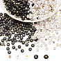 Opaque Acrylic Beads, Metal Enlaced, Horizontal Hole