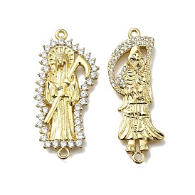 Латунные прозрачные кубические цирконии мрачный жнец соединительные подвески, без кадмия и без свинца, стойки покрытие, долговечный