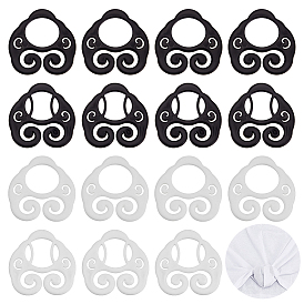 16шт 4 стили пластиковые пряжки, спираль