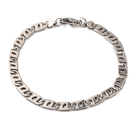 304 Stainless Steel Mariner Link Chain Bracelets, with 201 Stainless Steeel Findings