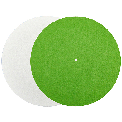 2 pièces 2 couleurs feutrine pour CD, tapis de disques, plat rond