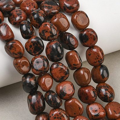 Natur Mahagoni Obsidian Perlen Stränge, Nuggets