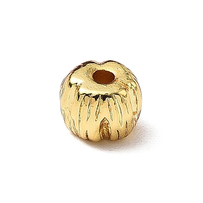 Alloy Beads, Textured Round, Rack Plating, Long-Lasting Plated