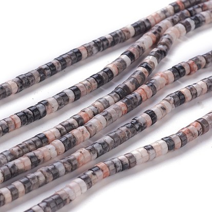 Naturelles zèbre jaspe perles brins, perles heishi, Plat rond / disque