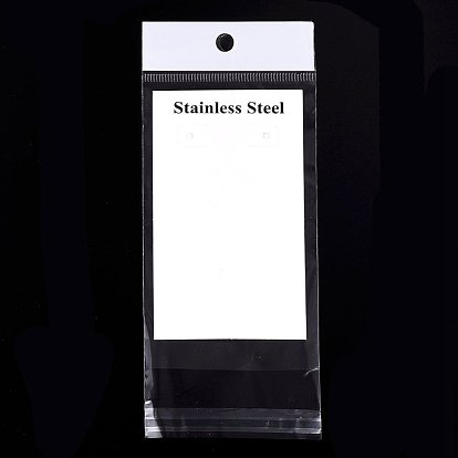 Rectangle Cellophane Bags, with Earring Display Card