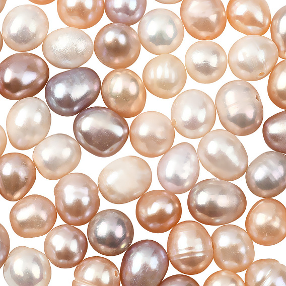 1 нити натуральных культивированных пресноводных жемчужных бусин, картофель