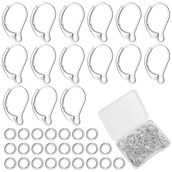 100 шт. латунные серьги с рычагом, с латунными соединительными кольцами с покрытием стойки 100шт., открытые кольца прыжок