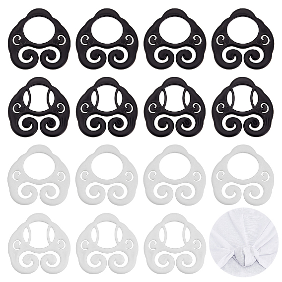 16шт 4 стили пластиковые пряжки, спираль