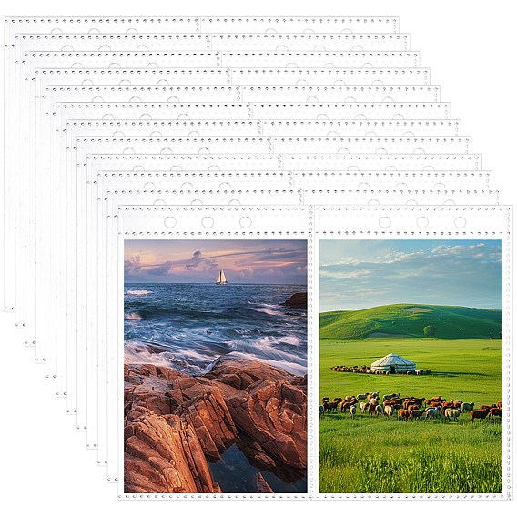 10шт. полипропиленовый пластик 6-отверстия для сменных листов в блокноте, бумага для переплета счетов вручную