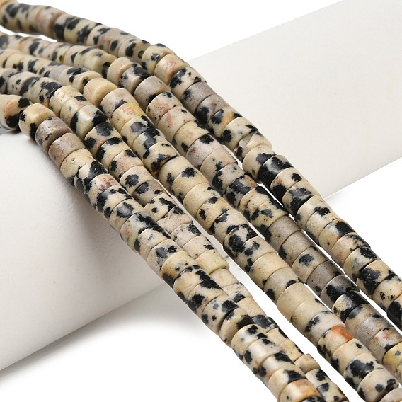Природные яшмы далматин бисер нитей, диск, Heishi бусы