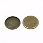 Железные чашки с гладкой кромкой, кабошон настройки, плоско-круглые