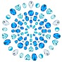 Acrylic Rhinestone Cabochons, Flat Back & Faceted, Star & Oval & Teardrop & Heart & Rectangle & Half Round