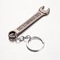 Tool Alloy Key Clasps, with Iron Chain and Rings, 142mm