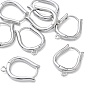 SHEGRACE Brass Hoop Earrings Findings, Cadmium Free & Nickel Free & Lead Free, with Loop
