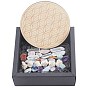 Chakra Beginners Kit, Meditation Gemstones Healing Stones, with Natural Wood Plate, Spiritual Gifts for Women
